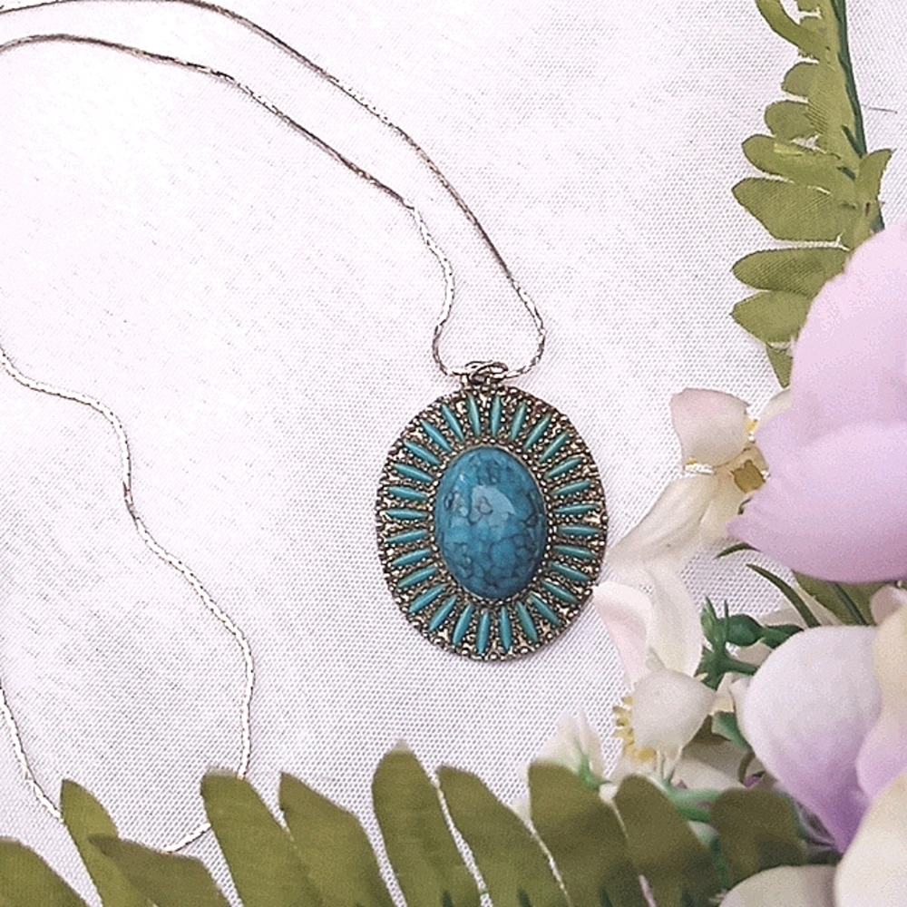 Faux Jade Necklace